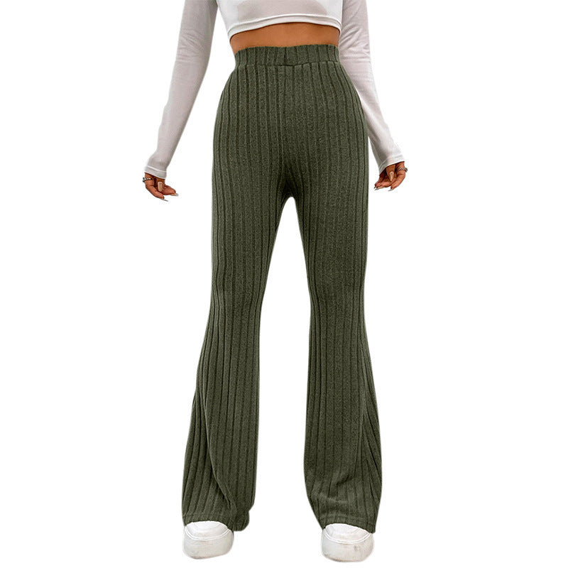 Damen lässige Flared-Hosen aus hochwertigen Strickmaterialien Mirla-Eva Jonsson