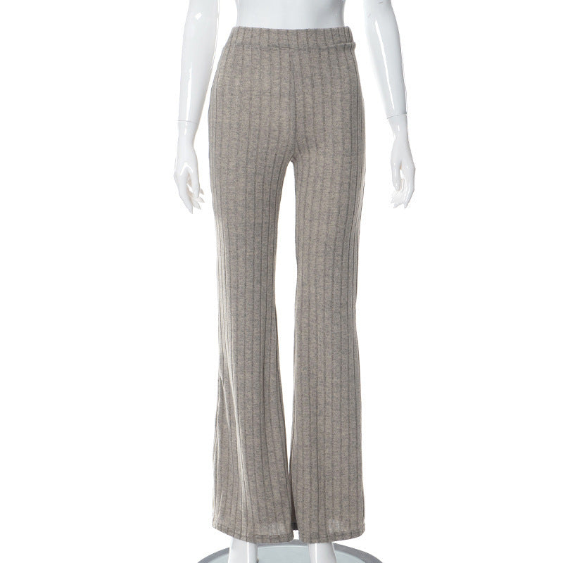 Damen lässige Flared-Hosen aus hochwertigen Strickmaterialien Mirla-Eva Jonsson