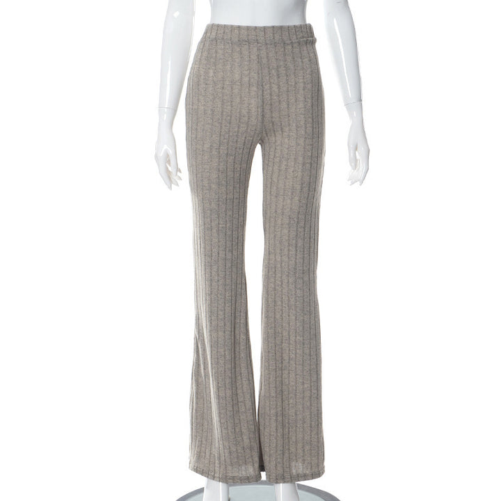 Damen lässige Flared-Hosen aus hochwertigen Strickmaterialien Mirla-Eva Jonsson