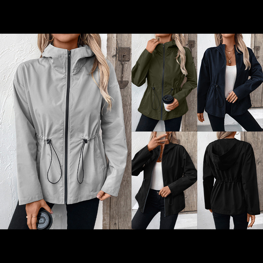 Damen lätt hoodiejacka med justerbar midja Eva Jonsson-Eva Jonsson