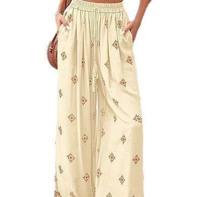 Damen loose summer pants with boho pattern Mirla-Eva Jonsson