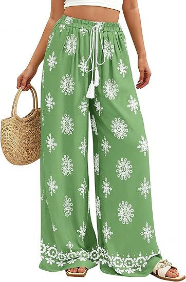 Damen loose summer pants with boho pattern Mirla-Eva Jonsson