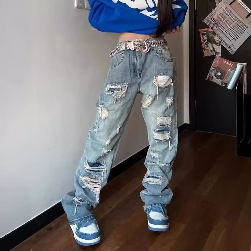 Damen lösa förstörda jeans Eva Jonsson-Eva Jonsson