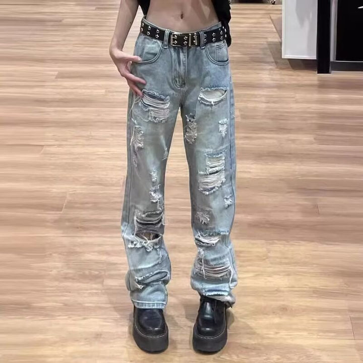 Damen lösa förstörda jeans Eva Jonsson-Eva Jonsson