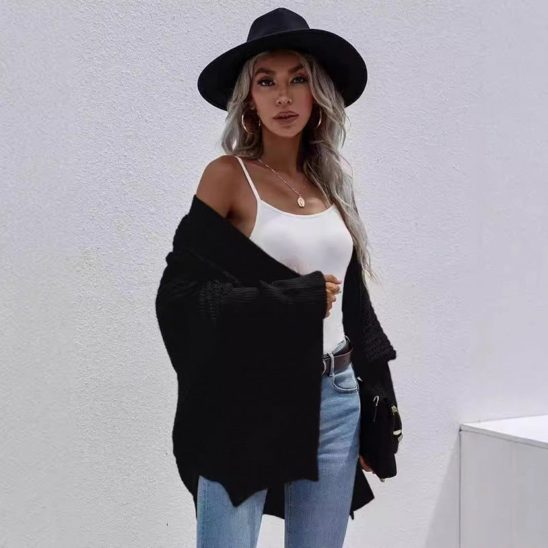 Damen luftige Strickjacke mit offenes Design und feiner Maschenstruktur Mirla-Eva Jonsson