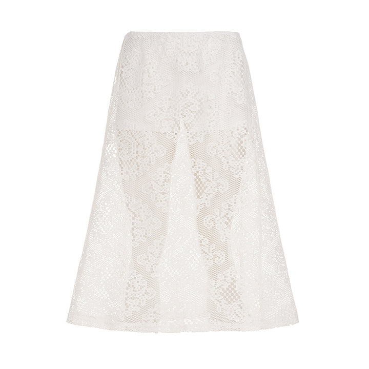 Damen maxi skirt in exquisite lace fabric with side slit Mirla-Eva Jonsson