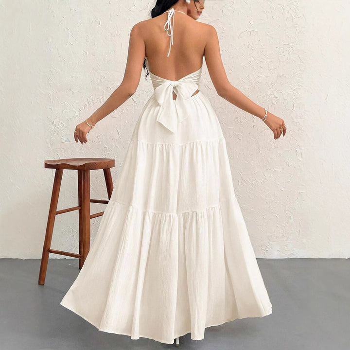 Damen maxiklänning med off-shoulder design och drapering Mirla-Eva Jonsson