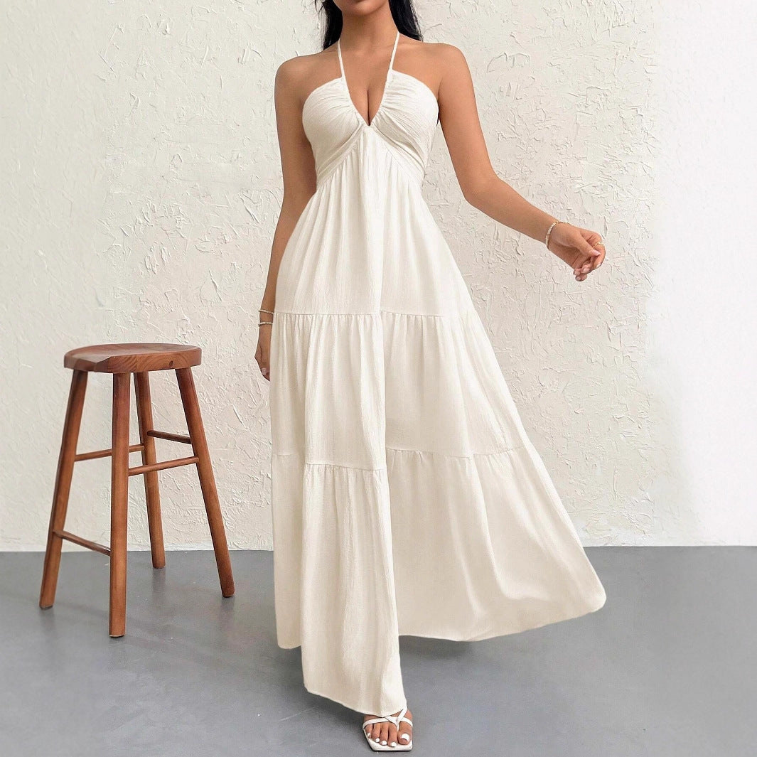 Damen maxiklänning med off-shoulder design och drapering Mirla-Eva Jonsson