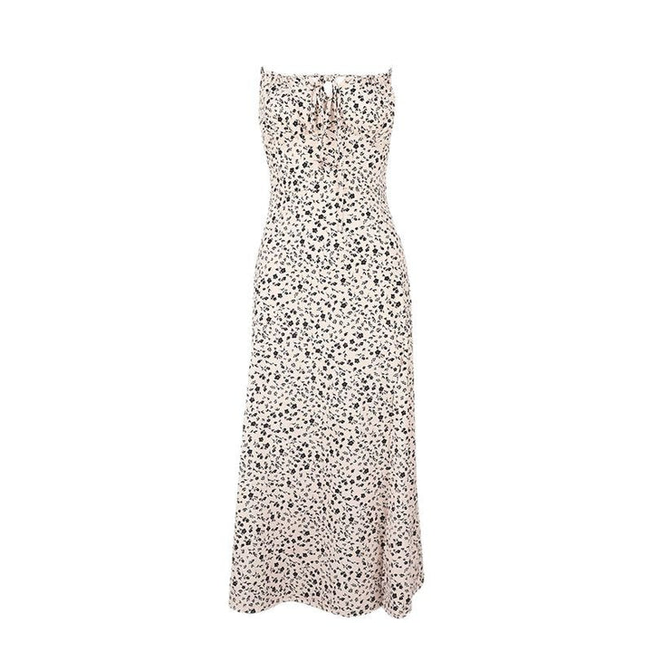 Damen maxikleid mit zarten blumenmustern und spaghettiträgern Mirla-Eva Jonsson