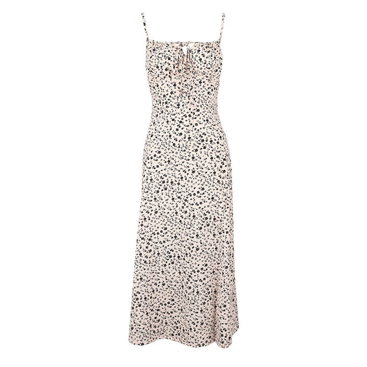 Damen maxikleid mit zarten blumenmustern und spaghettiträgern Mirla-Eva Jonsson