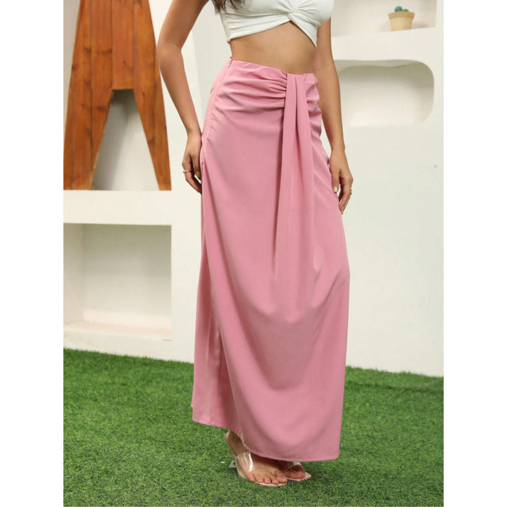 Damen maxiskirt with tucks and elegant bow Mirla-Eva Jonsson