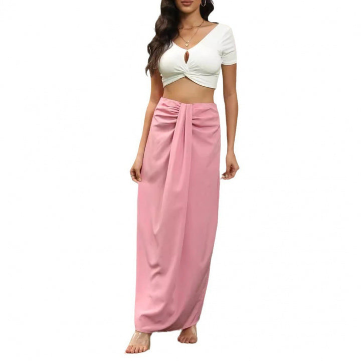 Damen maxiskirt with tucks and elegant bow Mirla-Eva Jonsson