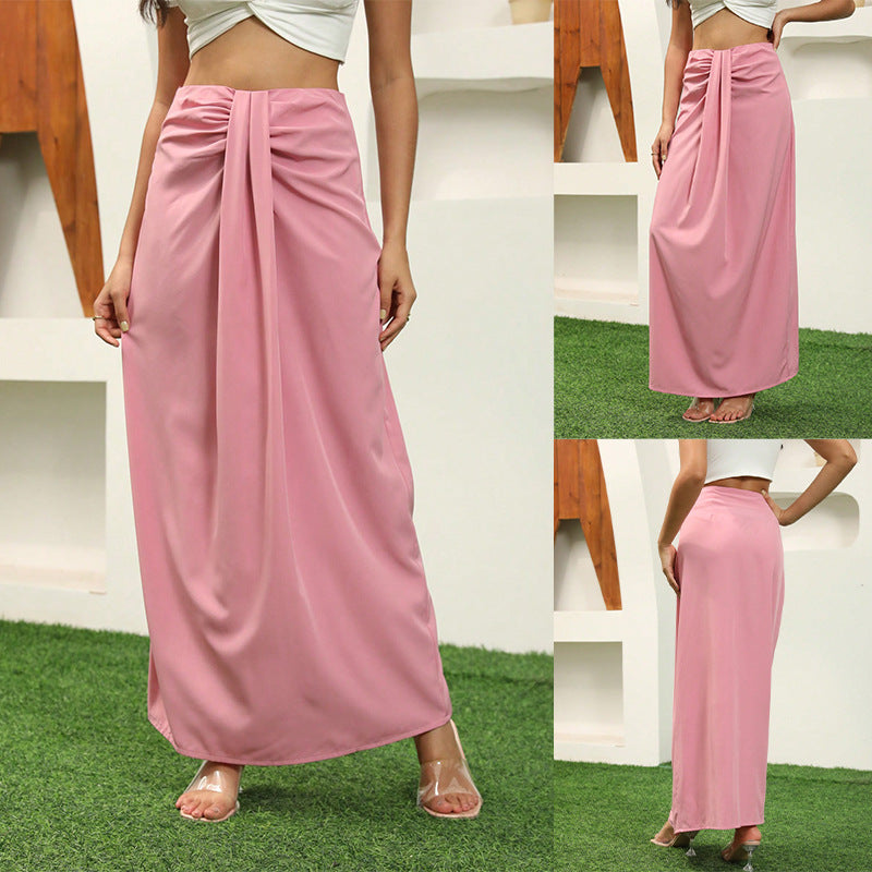 Damen maxiskirt with tucks and elegant bow Mirla-Eva Jonsson