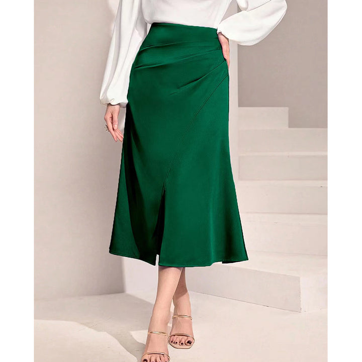 Damen midiskirt med asymmetrisk snitt och elegant slits Mirla-Eva Jonsson