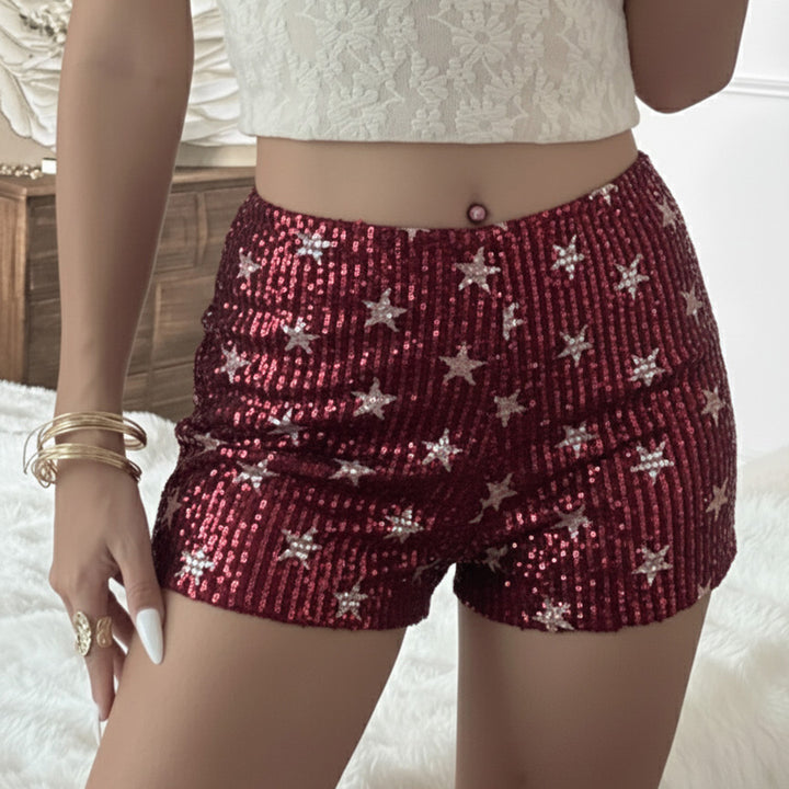Damen mini skirt with sparkling sequins and playful polka dot design Mirla-Eva Jonsson