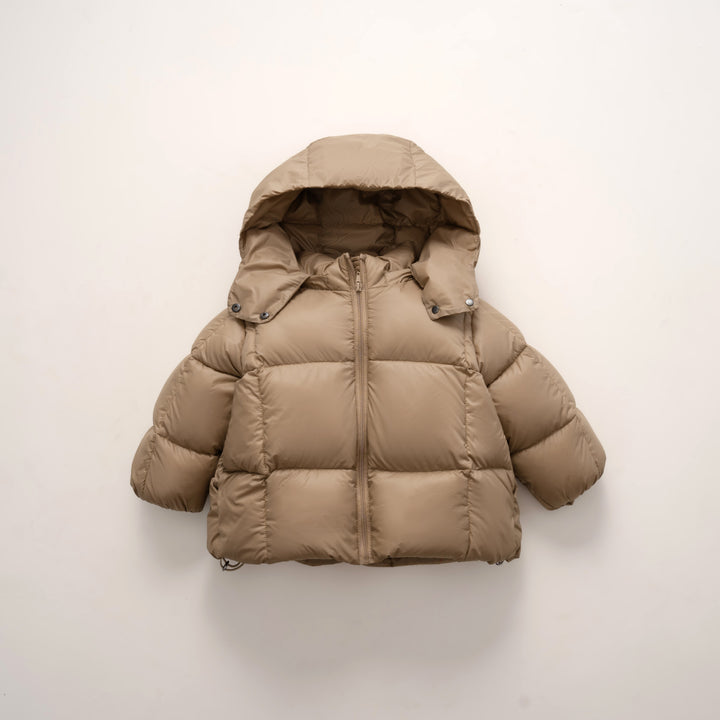 Damen moderne Daunenjacke mit abnehmbarer Kapuze und elastischen Bündchen Mirla-Eva Jonsson