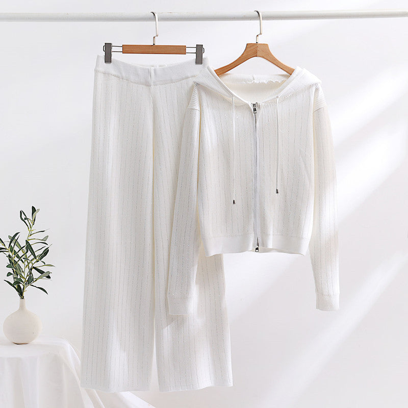 Damen modernt loungewear-set med hög krage och dragkedja Mirla-Eva Jonsson