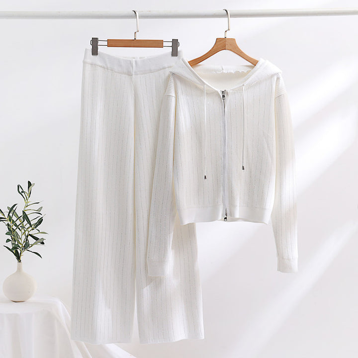 Damen modernt loungewear-set med hög krage och dragkedja Mirla-Eva Jonsson