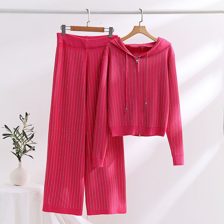 Damen modernt loungewear-set med hög krage och dragkedja Mirla-Eva Jonsson