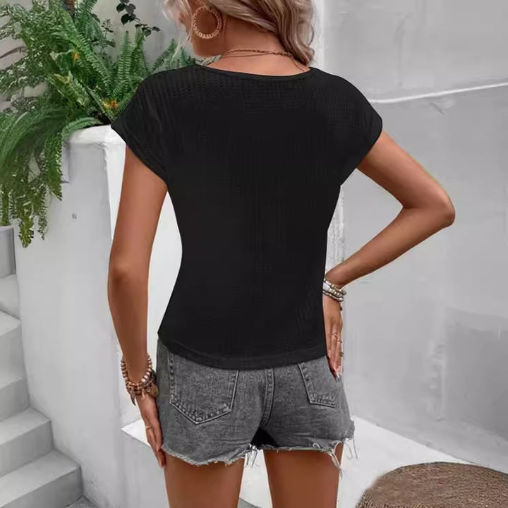 Damen modernt överdel med blommigt detaljer Mirla-Eva Jonsson