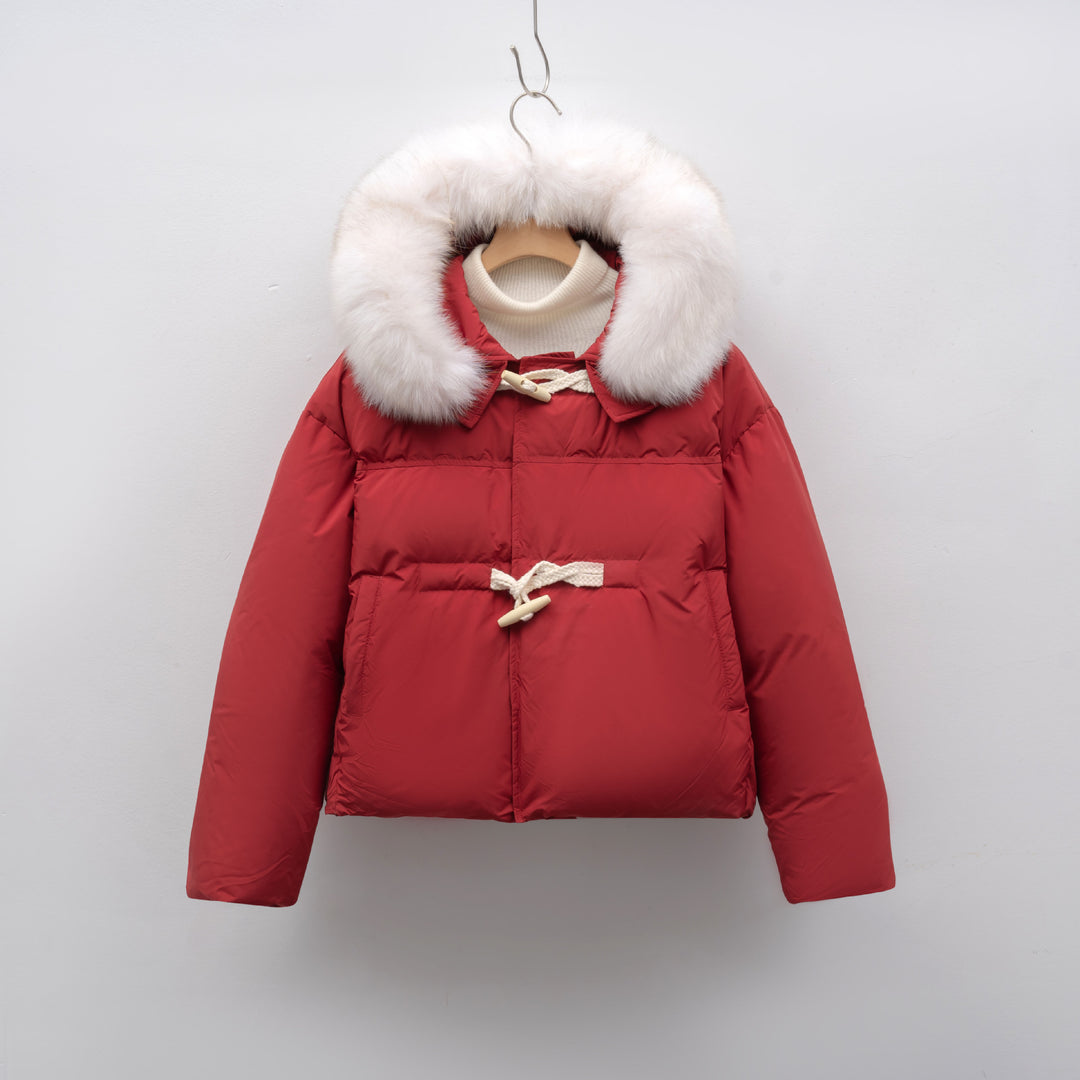 Damen modische Winterjacke mit Kunstfellkragen Eva Jonsson-Eva Jonsson