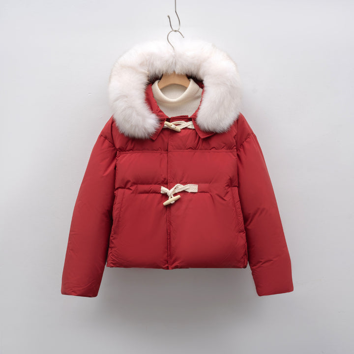 Damen modische Winterjacke mit Kunstfellkragen Eva Jonsson-Eva Jonsson