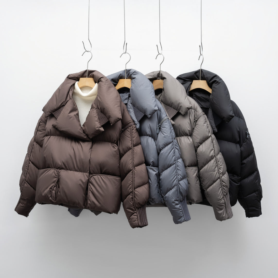 Damen modische verkürzte Steppjacke mit hoch geschlossenem Kragen und praktischen Taschen Mirla-Eva Jonsson