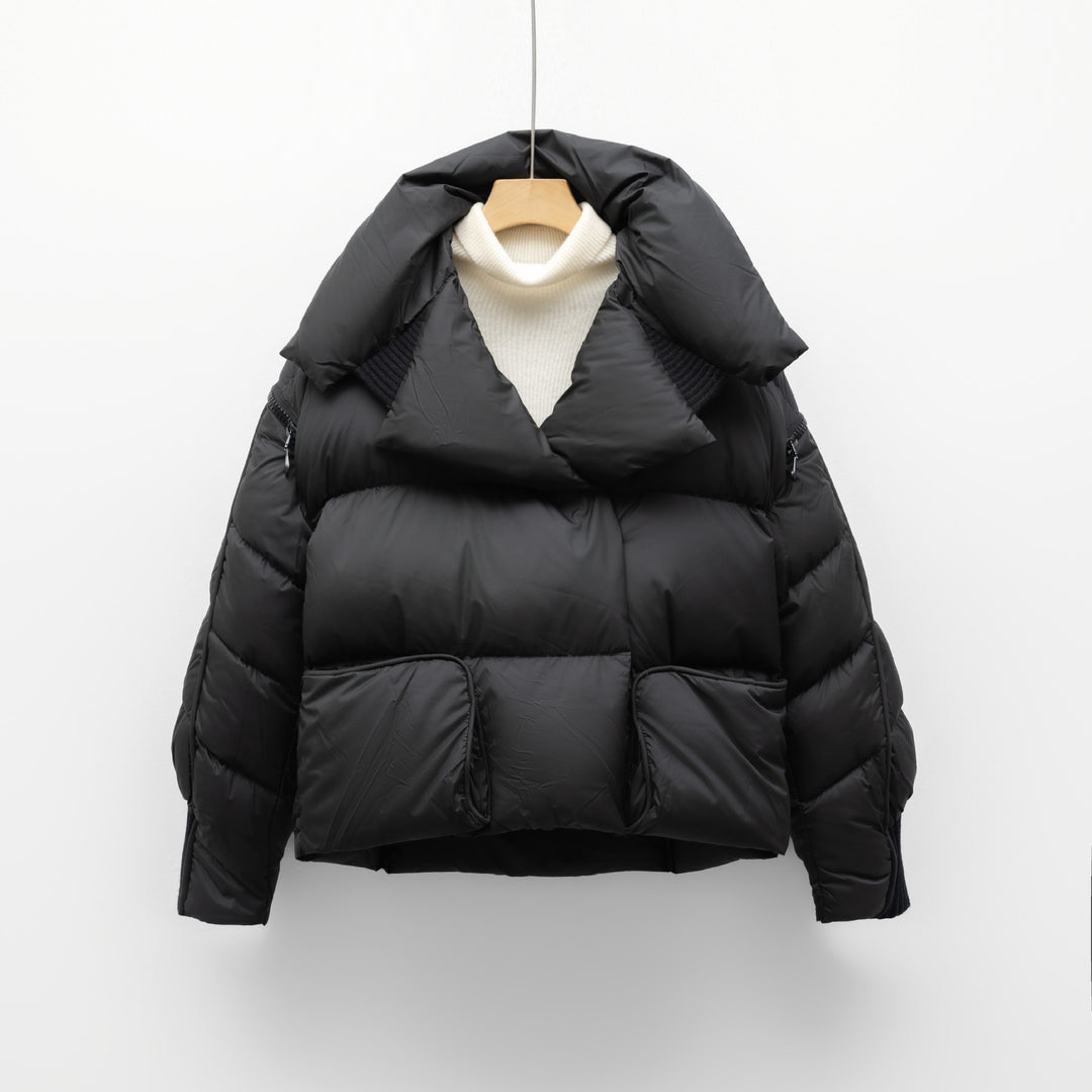 Damen modische verkürzte Steppjacke mit hoch geschlossenem Kragen und praktischen Taschen Mirla-Eva Jonsson