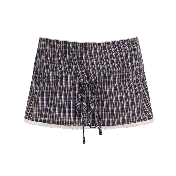 Damen modischer Karoshorts mit verstellbarem Bund Mirla-Eva Jonsson
