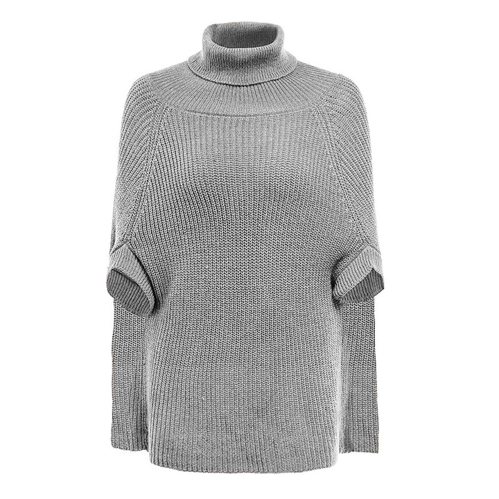 Damen modischer Strickpullover mit hochstehendem Kragen und exklusivem Häkelmuster Mirla-Eva Jonsson