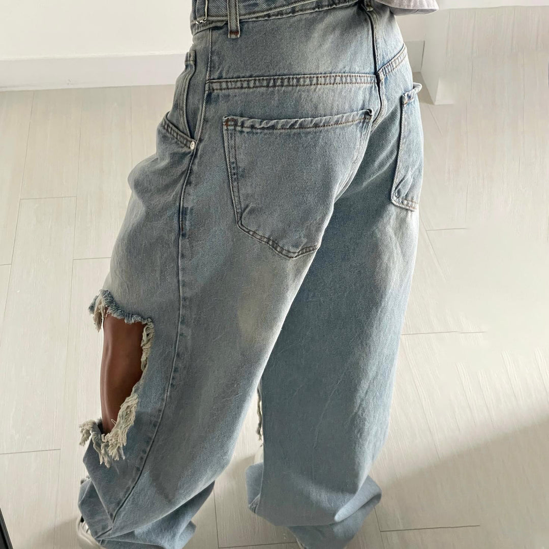 Damen oversized T-shirt med extraordinär vintage-tvätt-effekt Mirla-Eva Jonsson