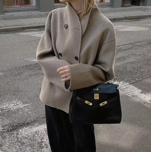 Damen oversized ulljacka i modern stil Eva Jonsson-Eva Jonsson