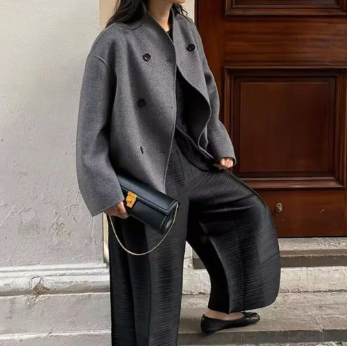 Damen oversized ulljacka i modern stil Eva Jonsson-Eva Jonsson