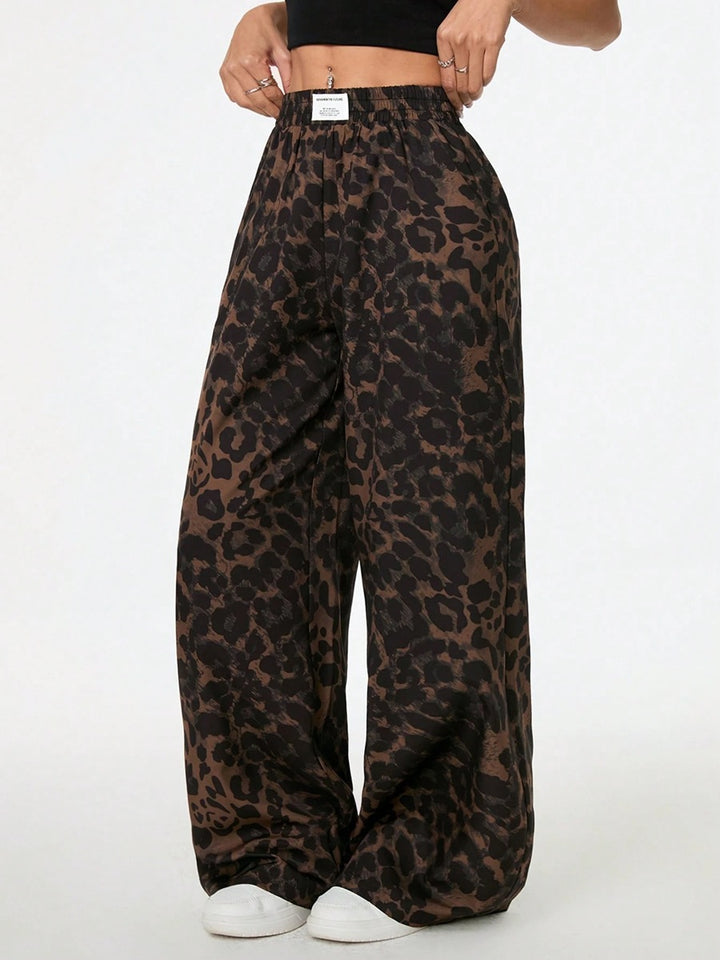 Damen palazzo pants with chic leopard print Mirla-Eva Jonsson