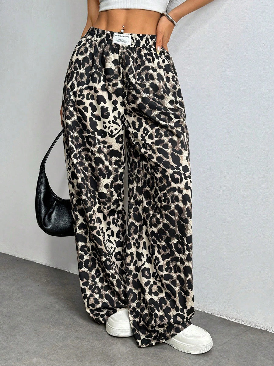 Damen palazzo pants with chic leopard print Mirla-Eva Jonsson