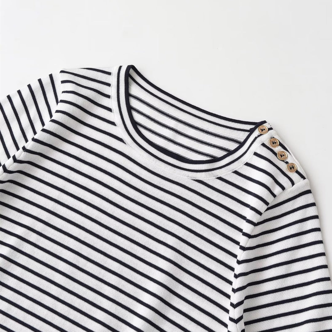 Damen randig T-shirt med korta ärmar Mirla-Eva Jonsson