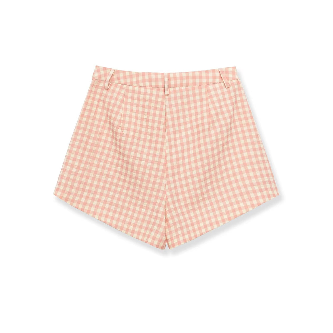 Damen rutiga shorts med hög midja och snygg skärning Mirla-Eva Jonsson