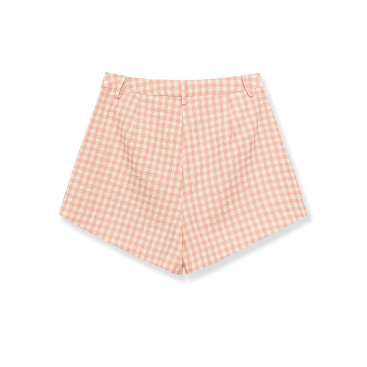 Damen rutiga shorts med hög midja och snygg skärning Mirla-Eva Jonsson