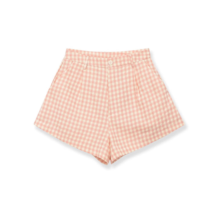 Damen rutiga shorts med hög midja och snygg skärning Mirla-Eva Jonsson