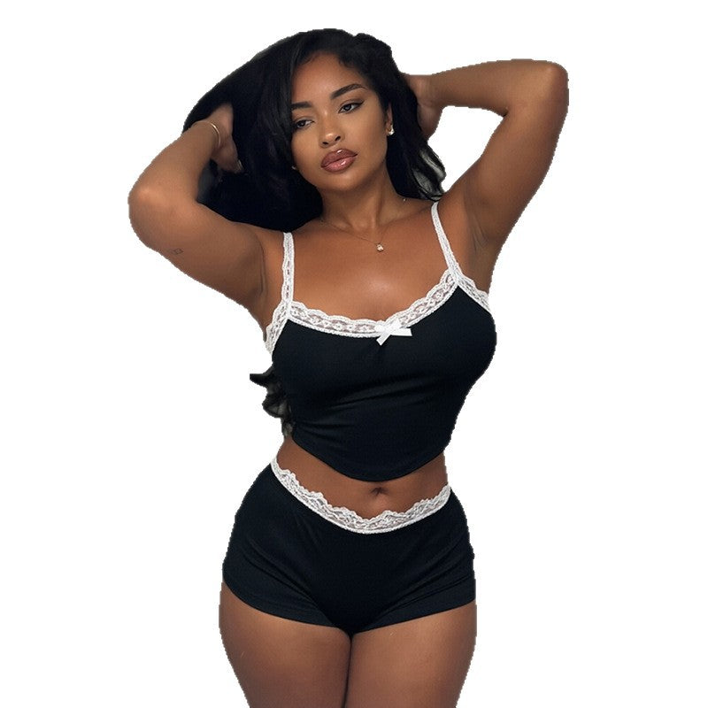 Damen set med spets-top och shorts Mirla-Eva Jonsson