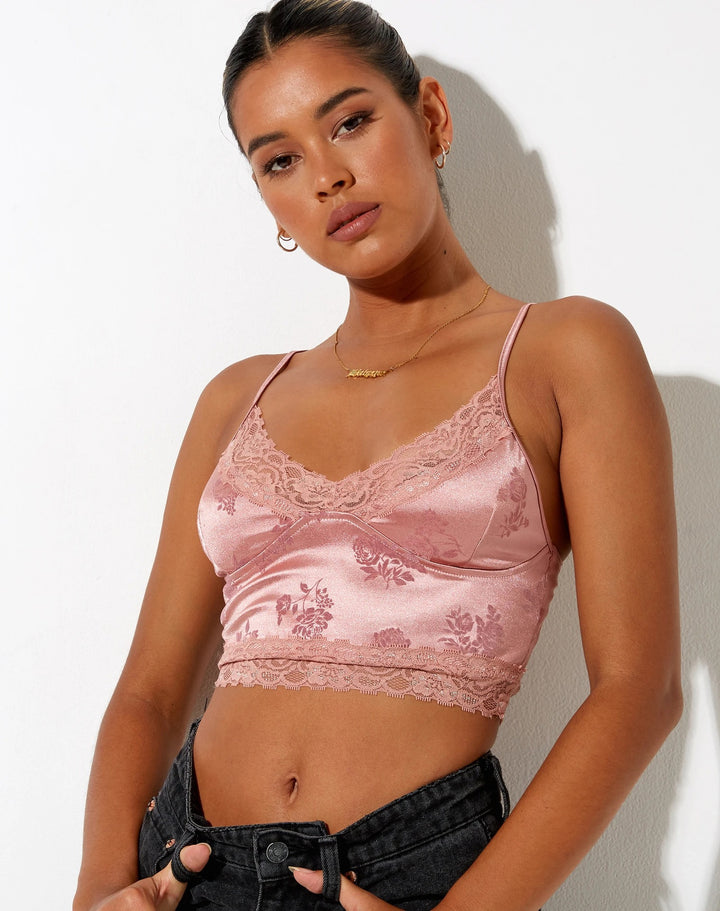 Damen spets-camisole med blommönster Eva Jonsson-Eva Jonsson