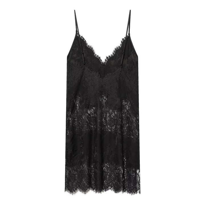 Damen spets-camisole med förförisk V-ringning och elegant spetsdetalj Mirla-Eva Jonsson