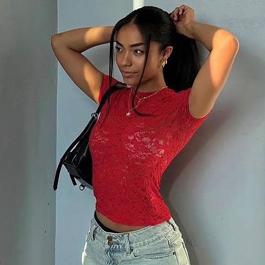 Damen spets crop top Mirla-Eva Jonsson