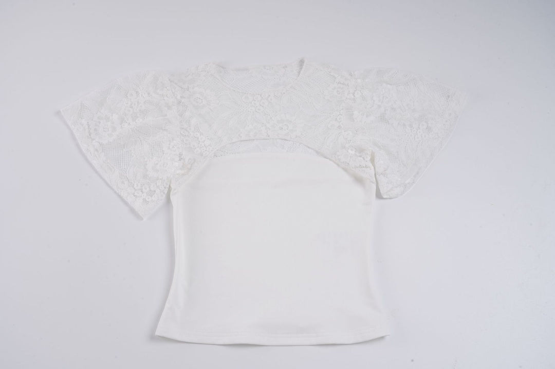 Damen spetsblus med cut-outs Mirla-Eva Jonsson