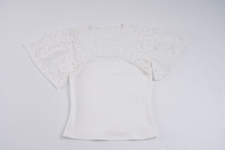Damen spetsblus med cut-outs Mirla-Eva Jonsson
