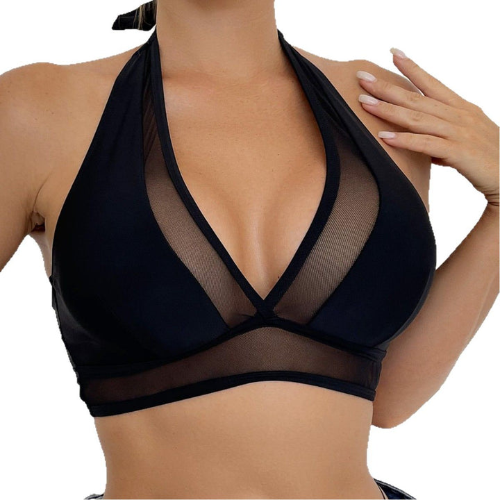 Damen sport bikini top with translucent inserts and adjustable straps Mirla-Eva Jonsson