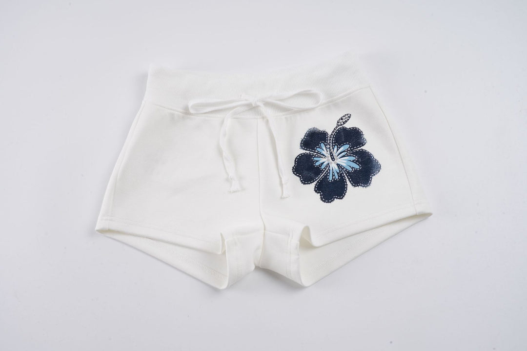 Damen sport shorts with floral design and elastic waistband Mirla-Eva Jonsson