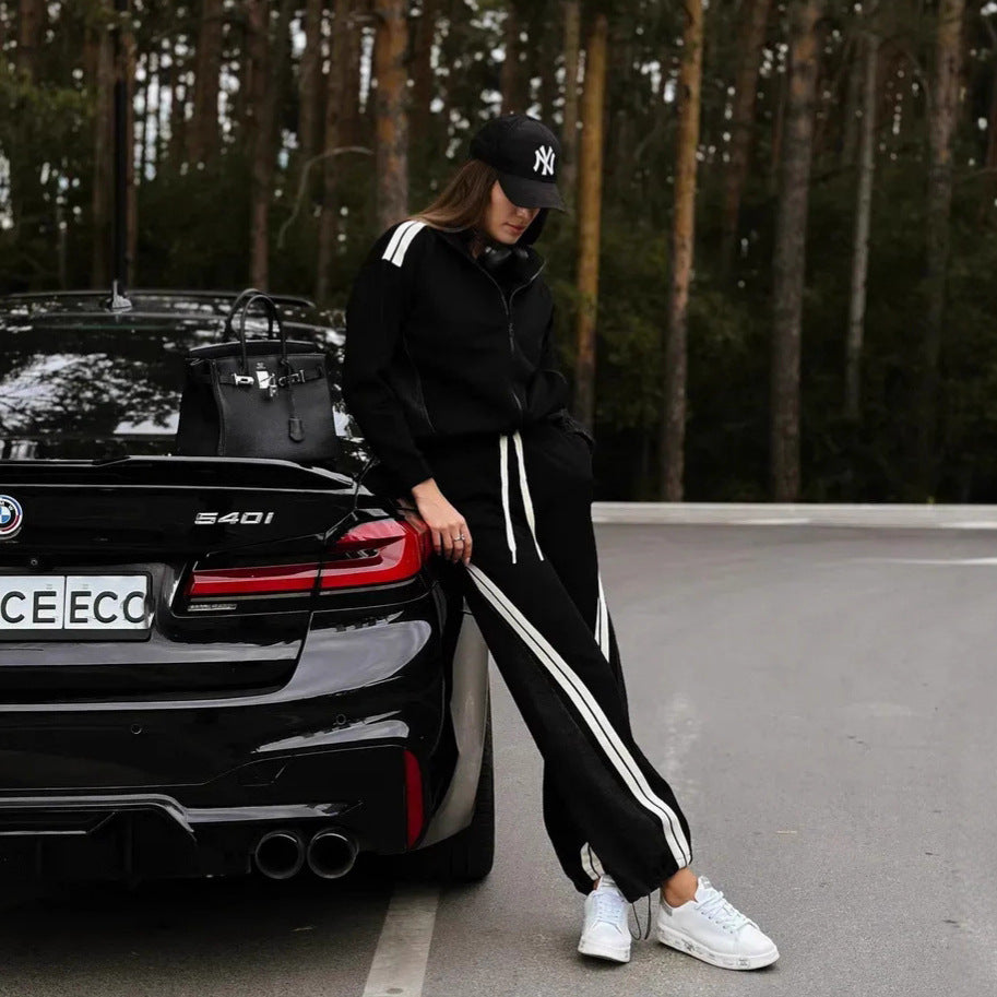 Damen sportigt loungewear-set med ränder Eva Jonsson-Eva Jonsson