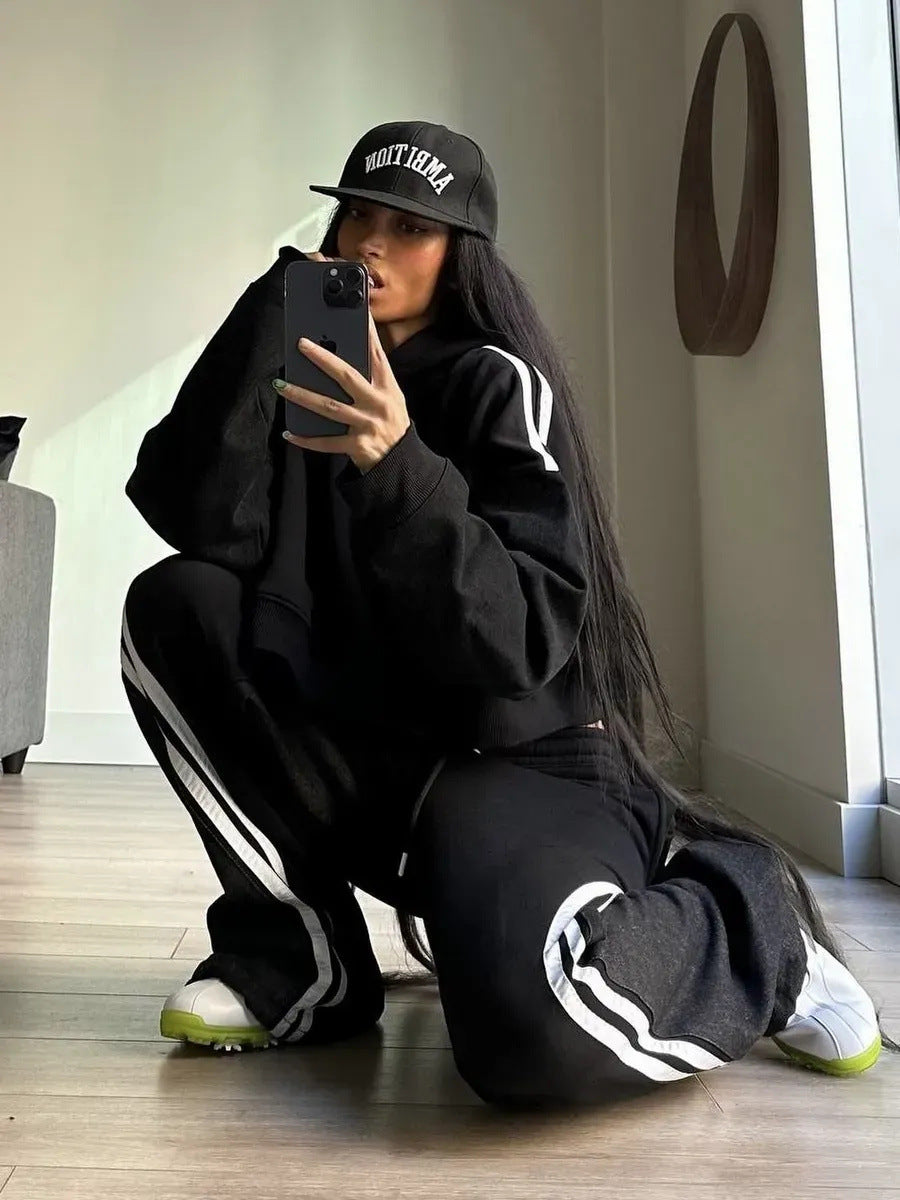 Damen sportigt loungewear-set med ränder Eva Jonsson-Eva Jonsson