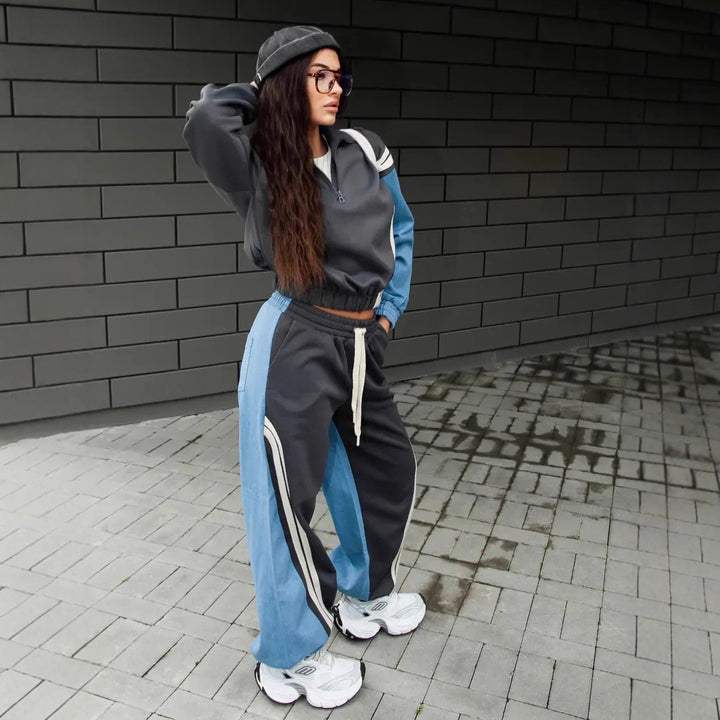 Damen sportigt loungewear-set med ränder Eva Jonsson-Eva Jonsson
